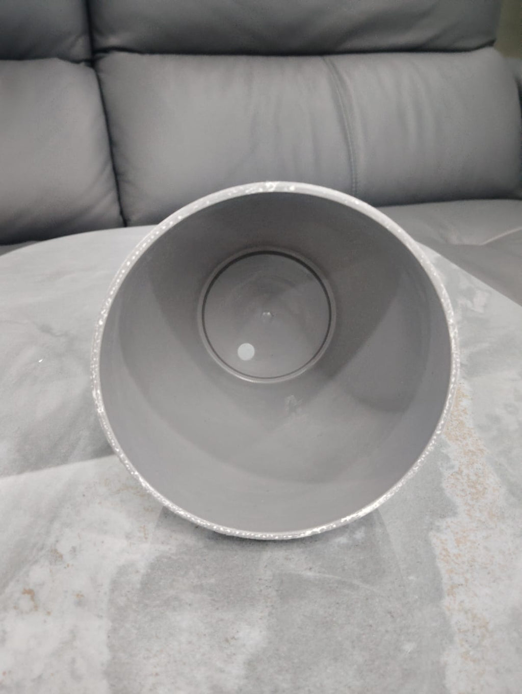 Textured Grey Round Planter – Minimal Indoor Pot