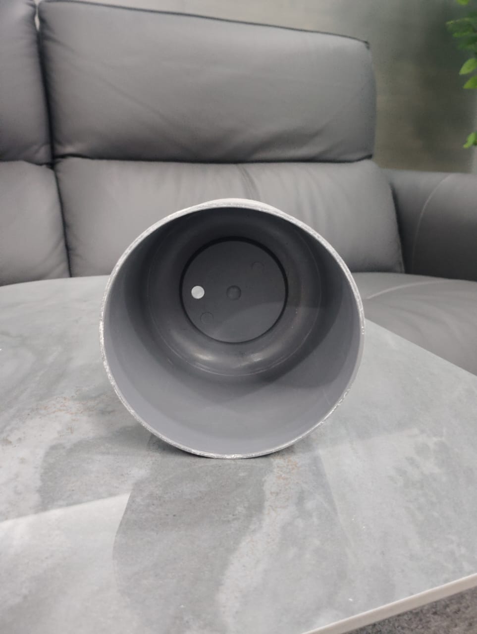 Stone Texture Cylindrical Planter – Grey Minimal Pot