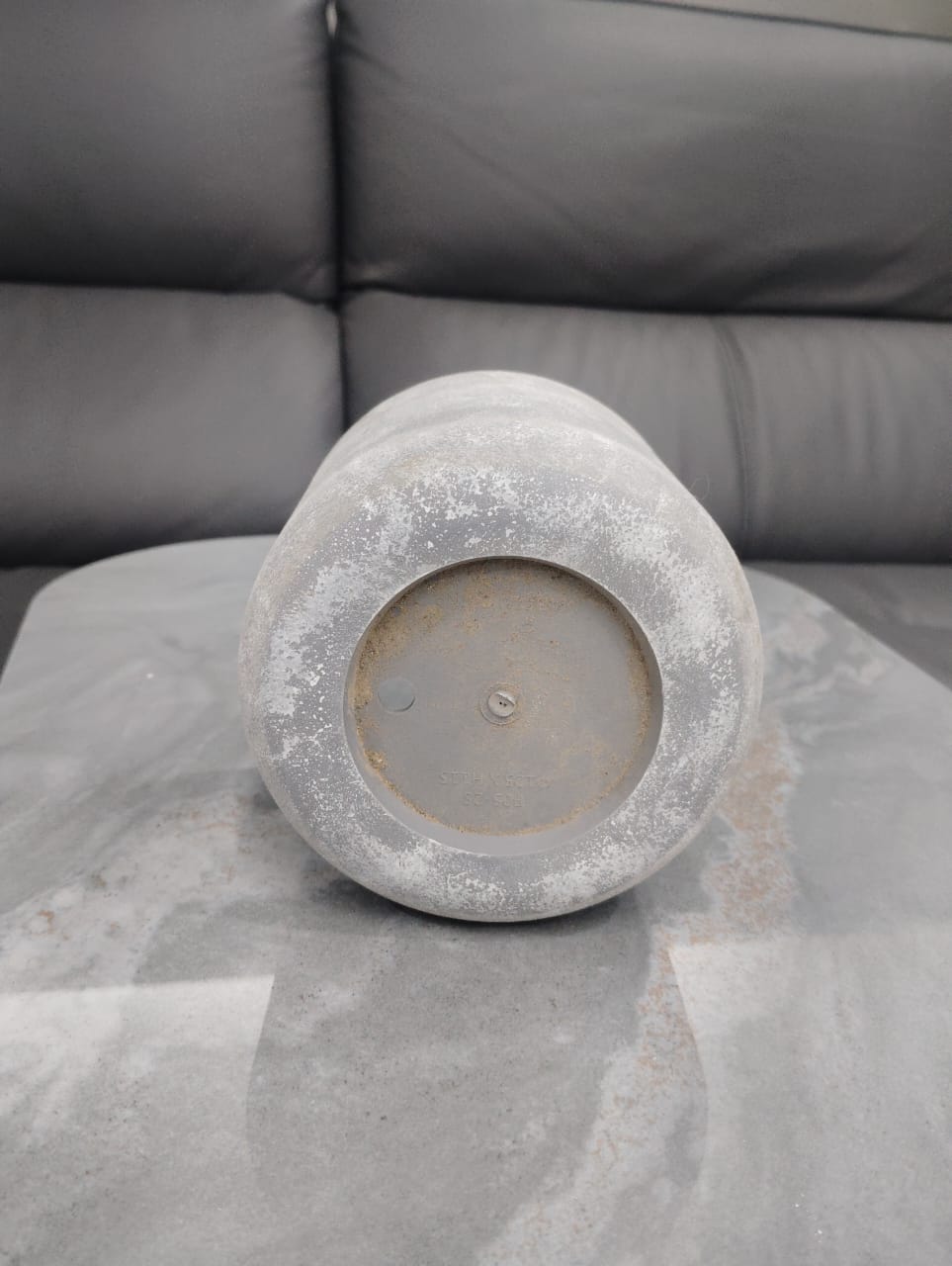 Stone Texture Cylindrical Planter – Grey Minimal Pot