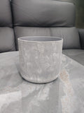 Stone Texture Cylindrical Planter – Grey Minimal Pot