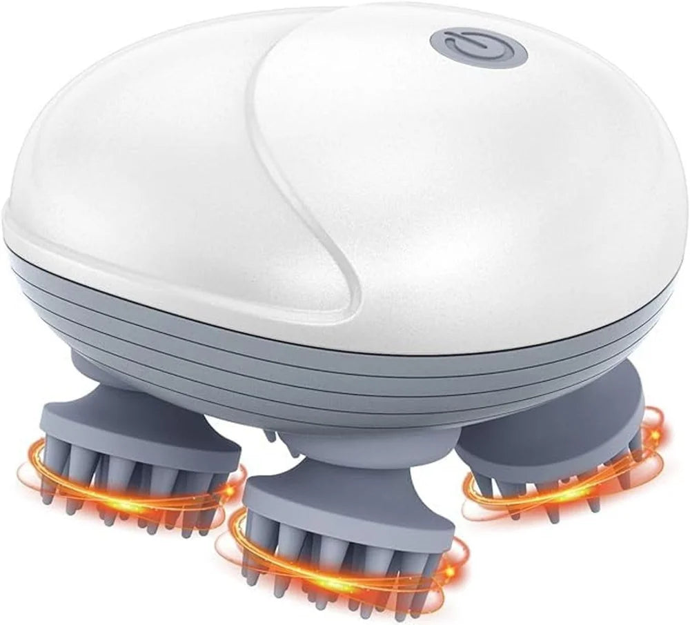 Head Massager Vibrating Machine 4 Heads Electric Head Massager for Scalp and Body