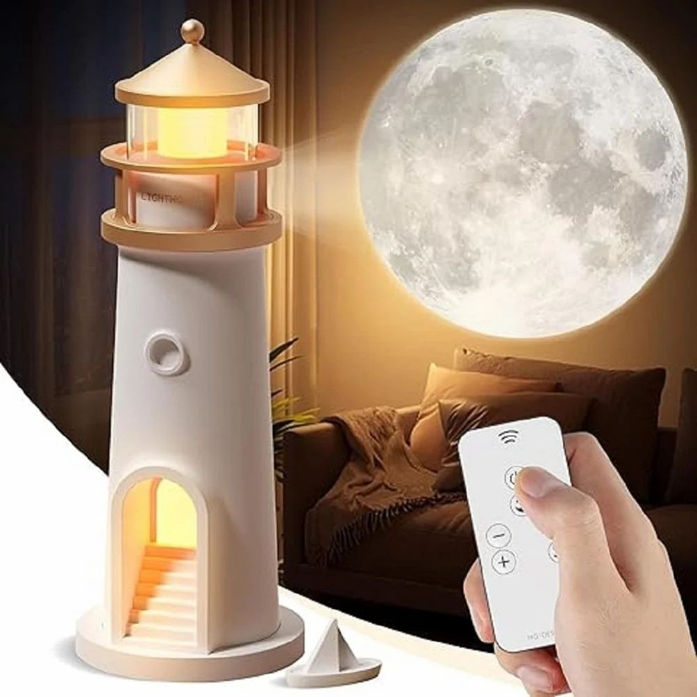 Lighthouse Night Light With Speaker, Projection Lamp