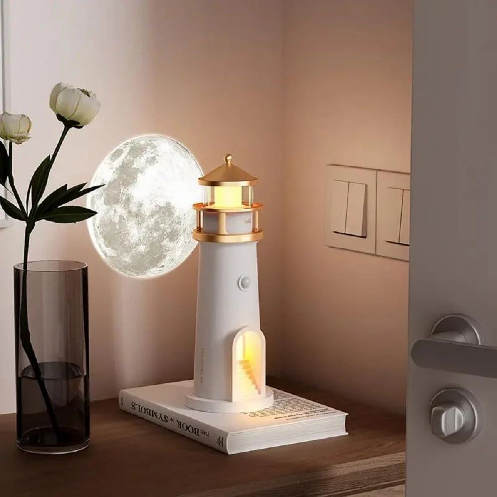 Lighthouse Night Light With Speaker, Projection Lamp