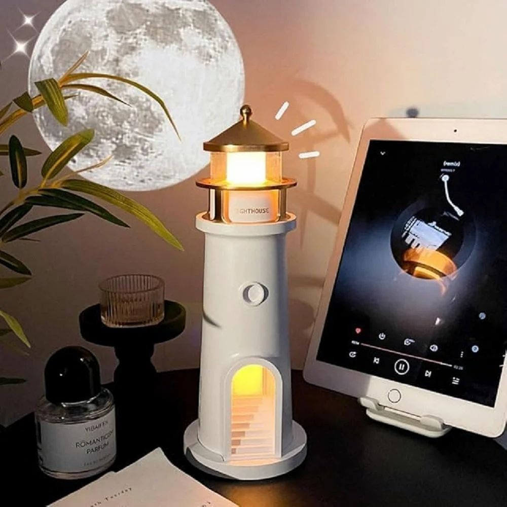 Lighthouse Night Light With Speaker, Projection Lamp