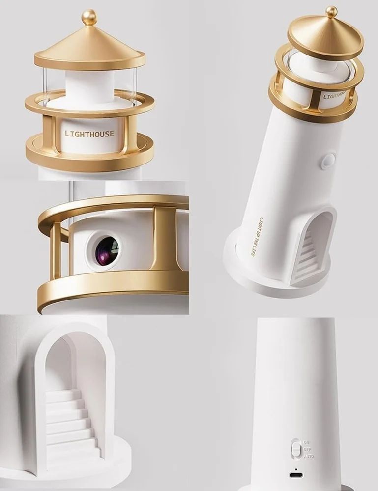 Lighthouse Night Light With Speaker, Projection Lamp